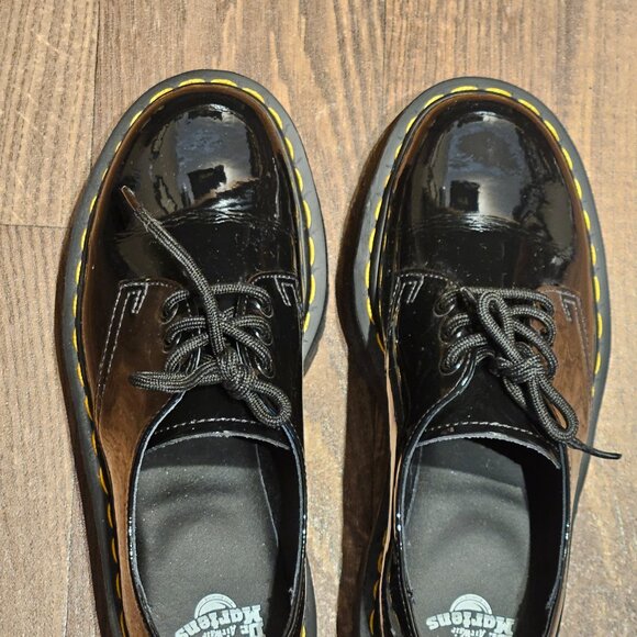 Original Platform Dr. Martens Oxford Shoes with Yellow Stitching - Picture 2 of 5